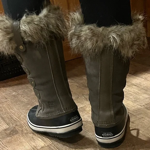 SOREL JOAN OF ARCTIC SNOW BOOTS WINTER TAUPE GREY - Picture 2 of 10
